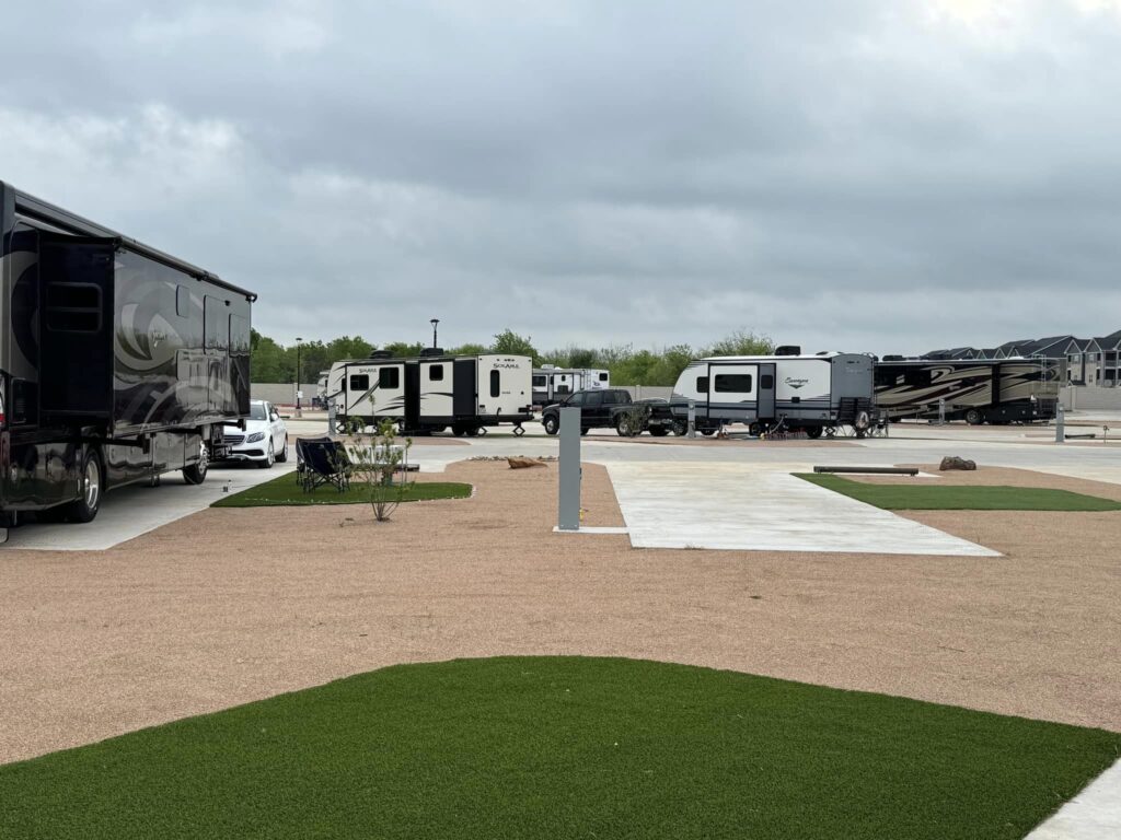 Outdoor view of Ennis luxury RV resort